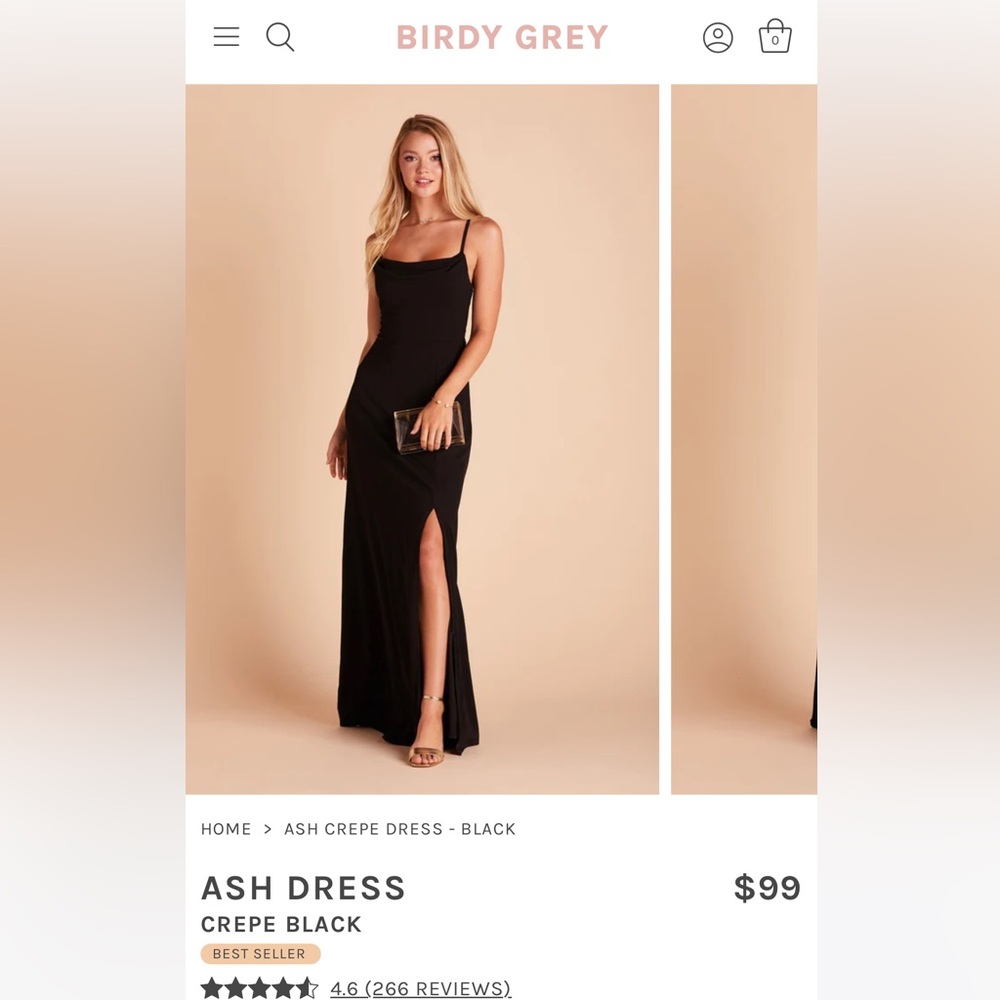 Black Birdy Grey Bridesmaid Dress